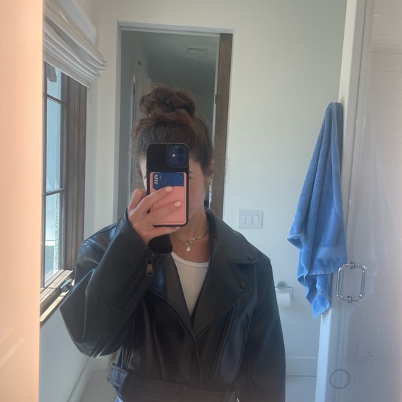 Lioness Staten Island Faux Leather Jacket - Black - Picture 9 of 9